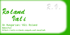 roland vali business card