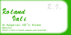 roland vali business card